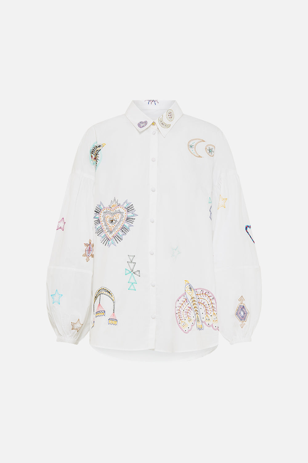 BALLOON SLEEVE SHIRT BLOUSE LIVING IN COLOUR