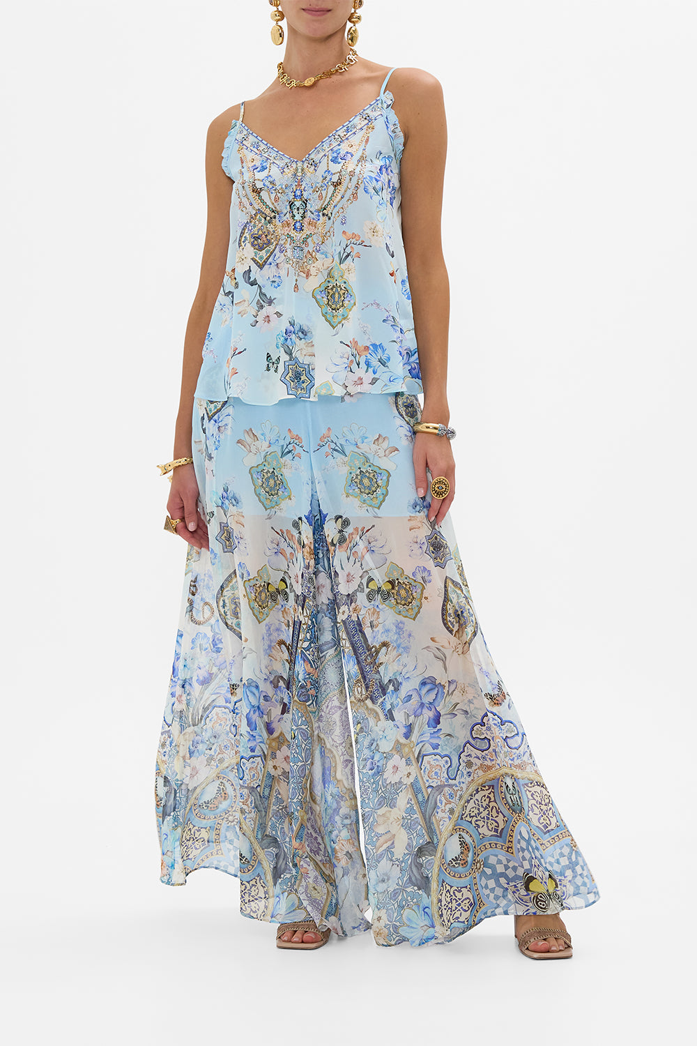 SHEER WIDE LEG PANT AL MANIAL PALACE MEMOIRS