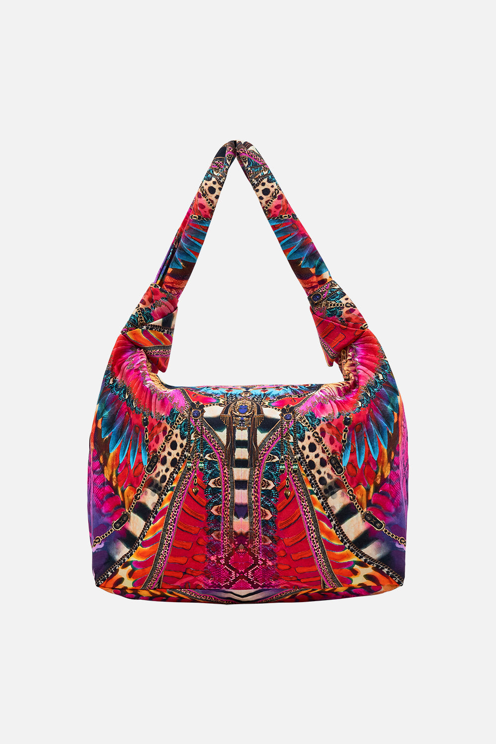 CAMILLA Slouch Shoulder Bag in Sahara Supernatural print.