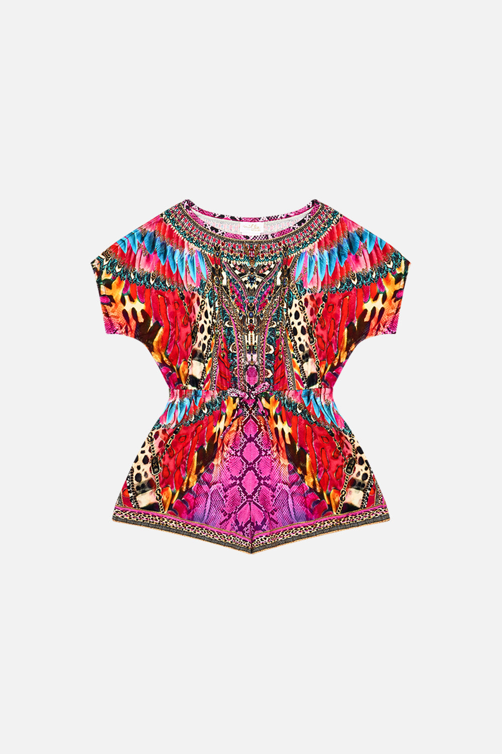 Milla by CAMILLA Kids Dolman Sleeve Romper in Sahara Supernatural print.