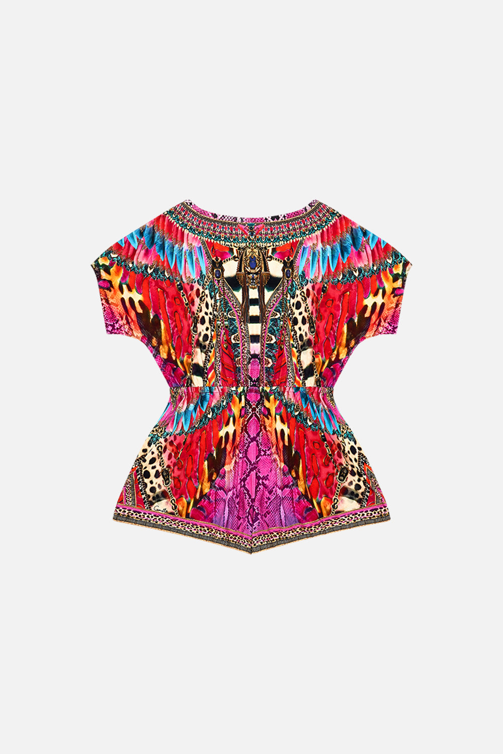 Milla by CAMILLA Kids Dolman Sleeve Romper in Sahara Supernatural print.