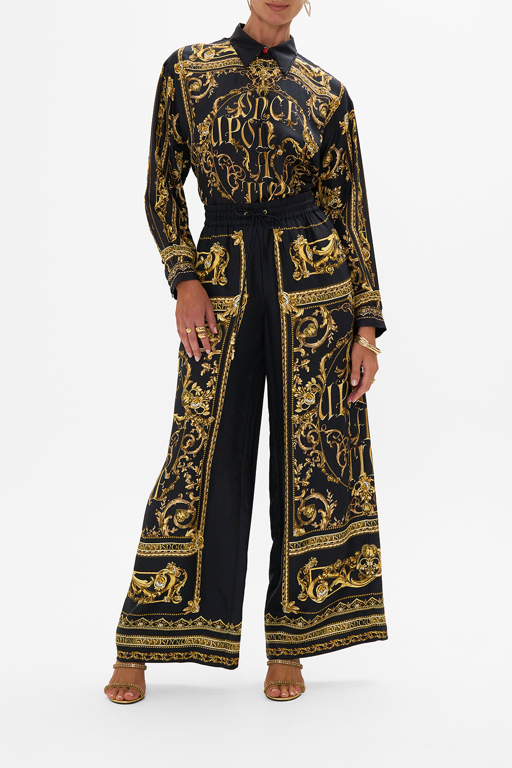 Disney CAMILLA silk shirt in Once Upon A Time print