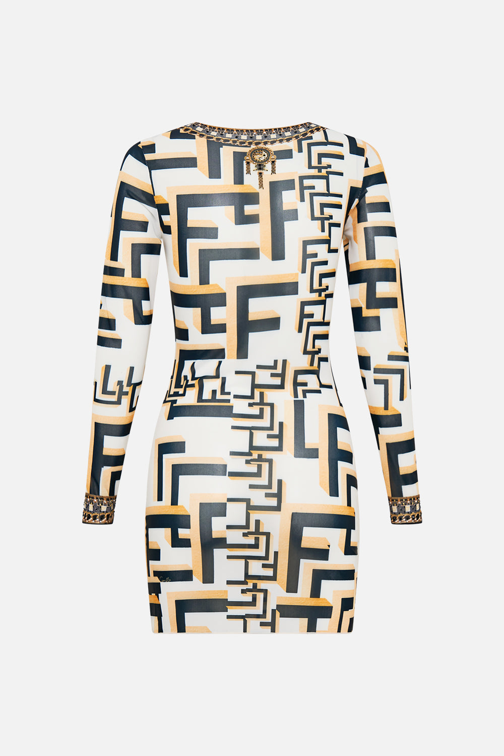 V-NECK RING FRONT COVER UP DRESS TEMPLES OF DENDARA