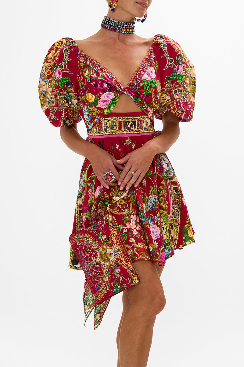 Puff Sleeve Mini Dress Just One Bite Snow White - Camilla