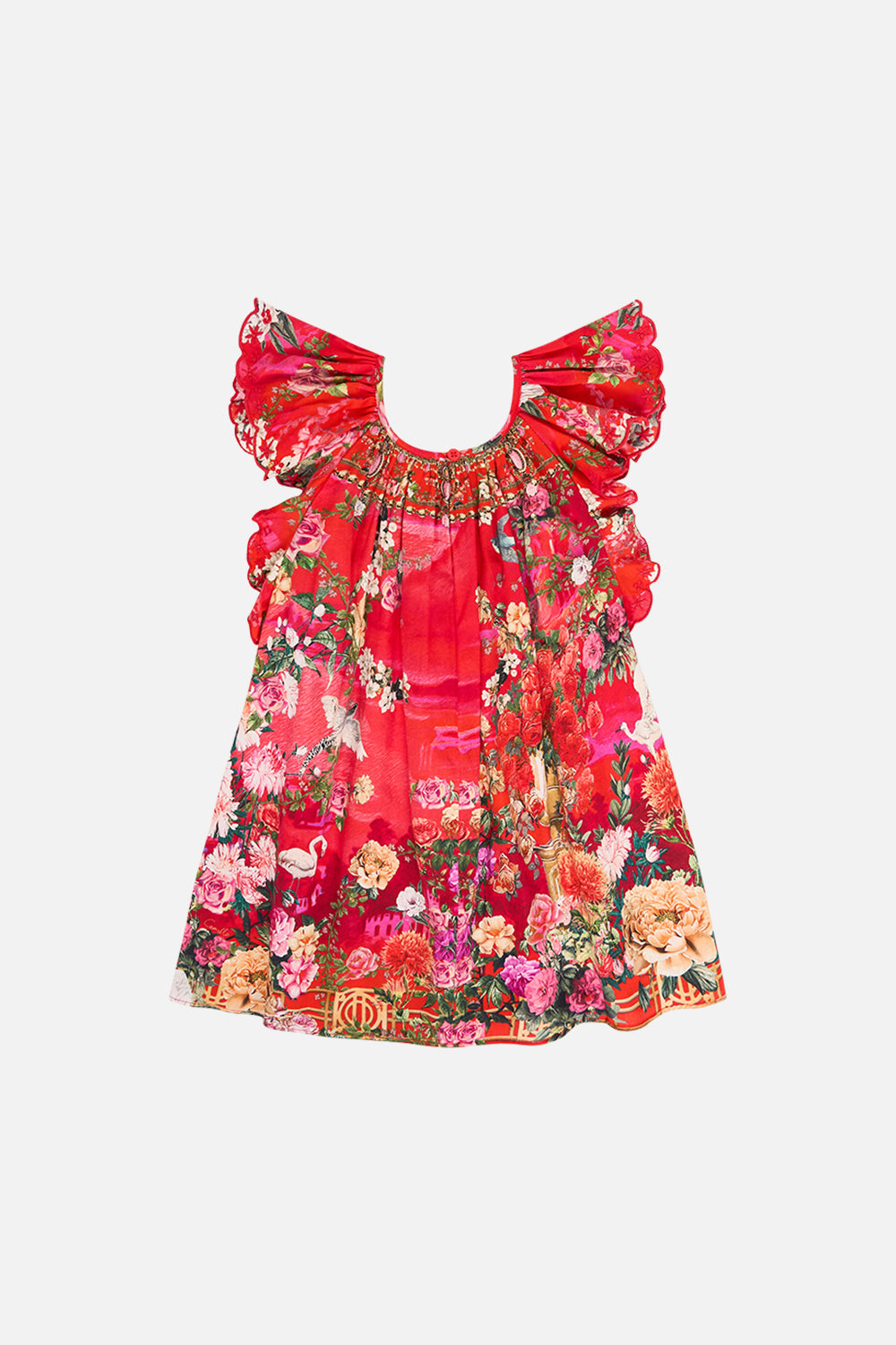 Milla by CAMILLA Kids Frill Sleeve Top 4-10 in Sweet Home Alexandria print.