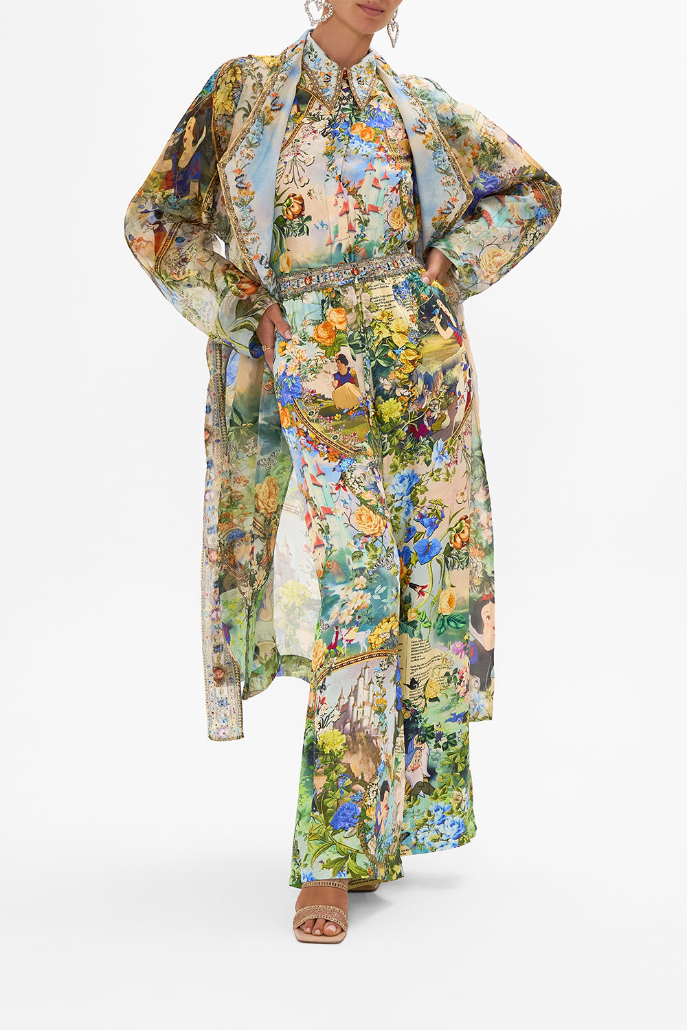 Disney CAMILLA silk blouse in The Kindest One Of All print