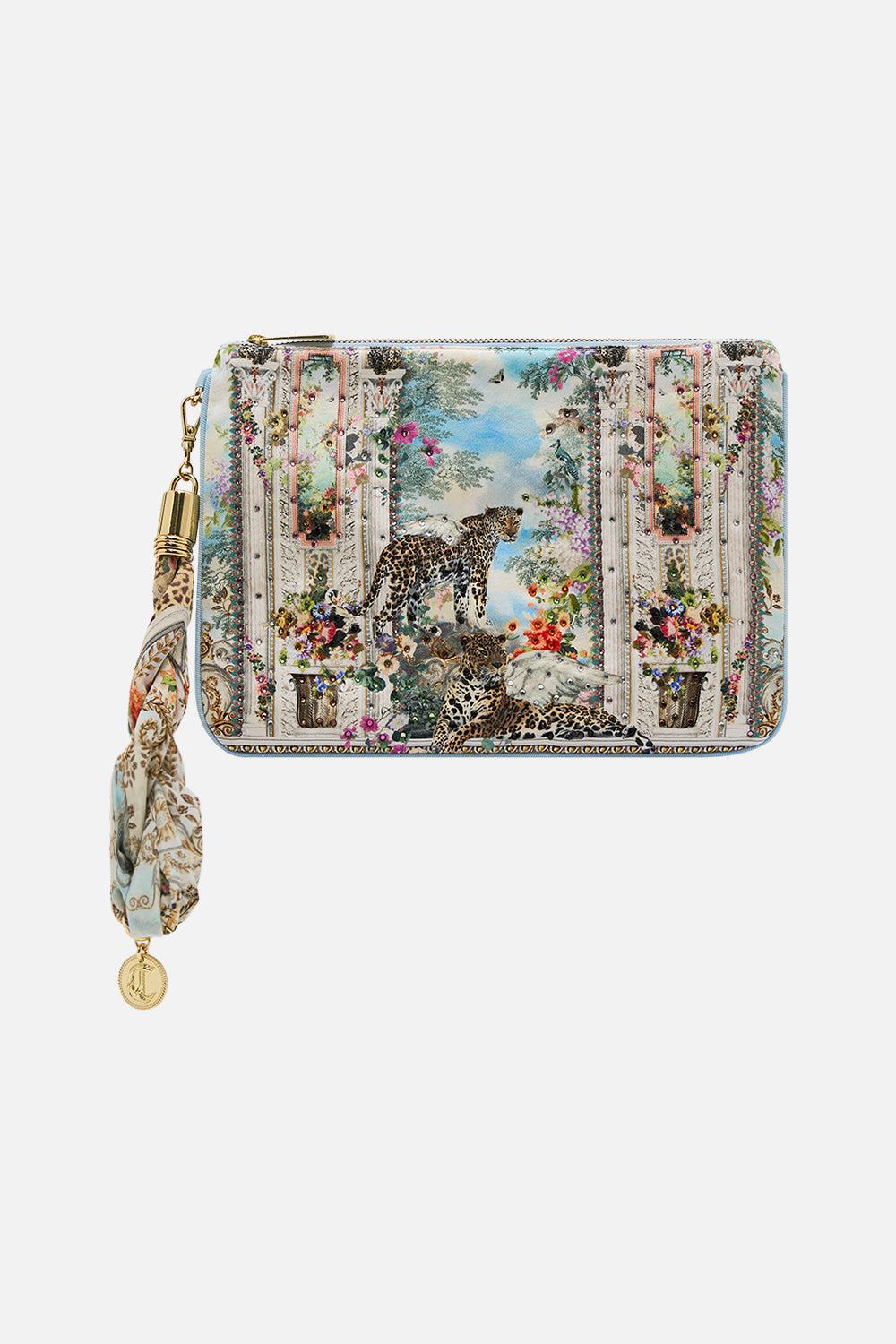 CAMILLA Floral Scarf Clutch in We Always Have Alexandria Print.