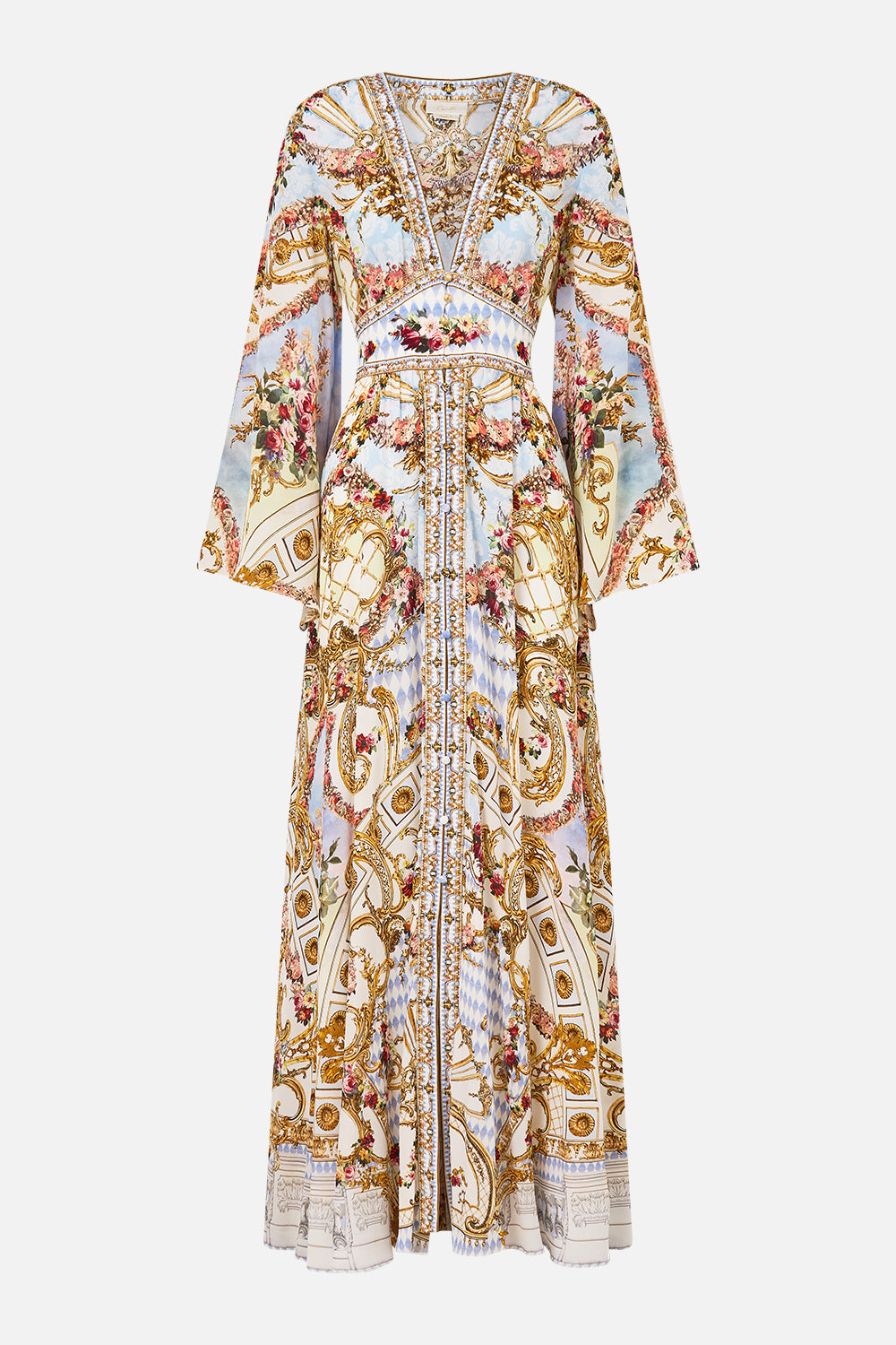 KIMONO SLEEVE DRESS WITH SHIRRING DETAIL THRONE GAMES