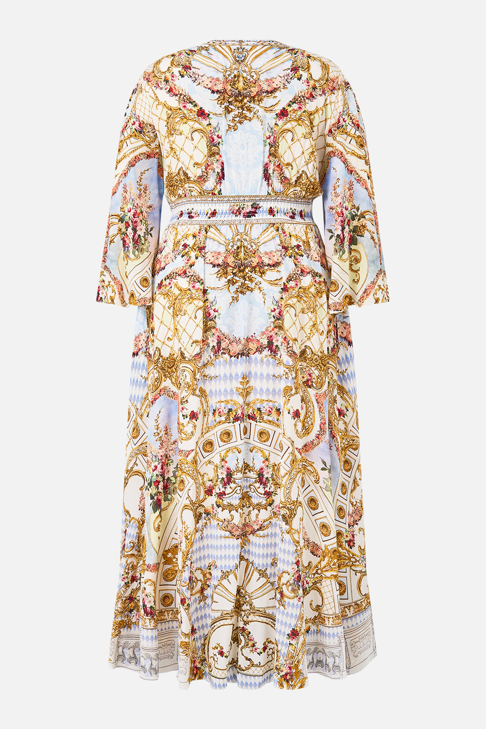 KIMONO SLEEVE DRESS WITH SHIRRING DETAIL THRONE GAMES