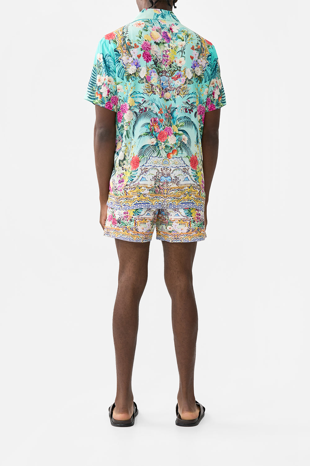 SHORT SLEEVE CAMP COLLARED SHIRT GARDENS OF QUELUZ