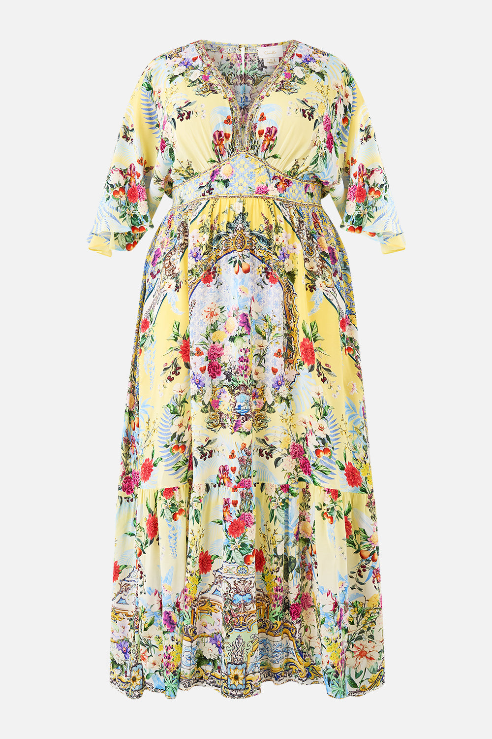 WAISTED DRESS WITH HEM RUFFLE FLOR FANTÁSTICA