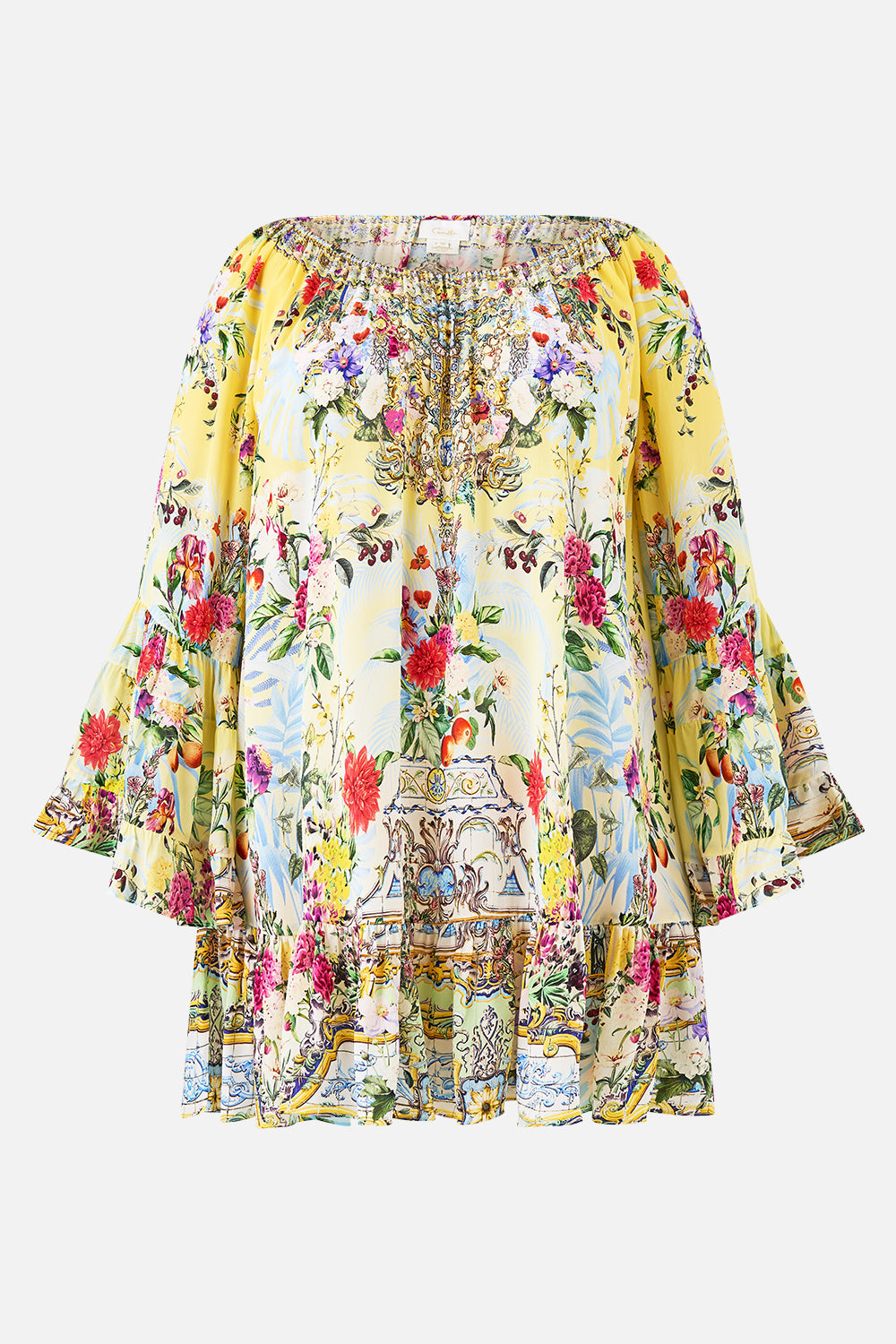 A LINE FRILL DRESS FLOR FANTÁSTICA