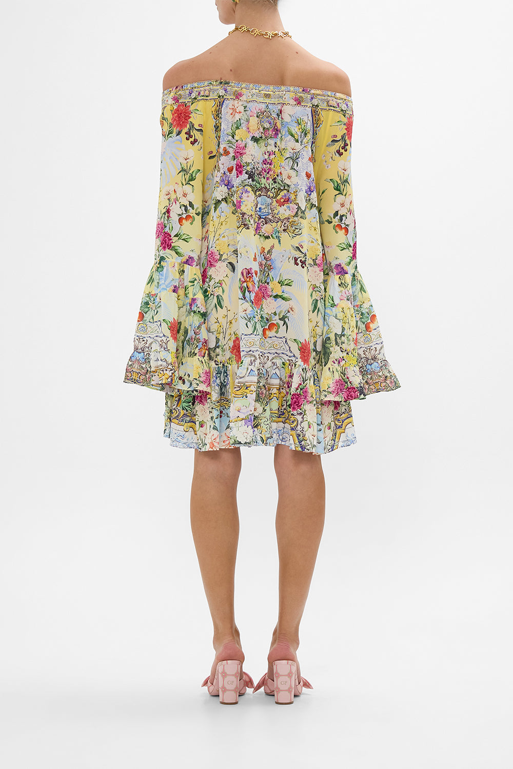 A LINE FRILL DRESS FLOR FANTÁSTICA