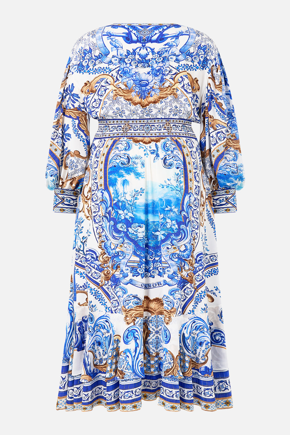 LONG BUTTON FRONT DRESS AZUL ADVENTURES