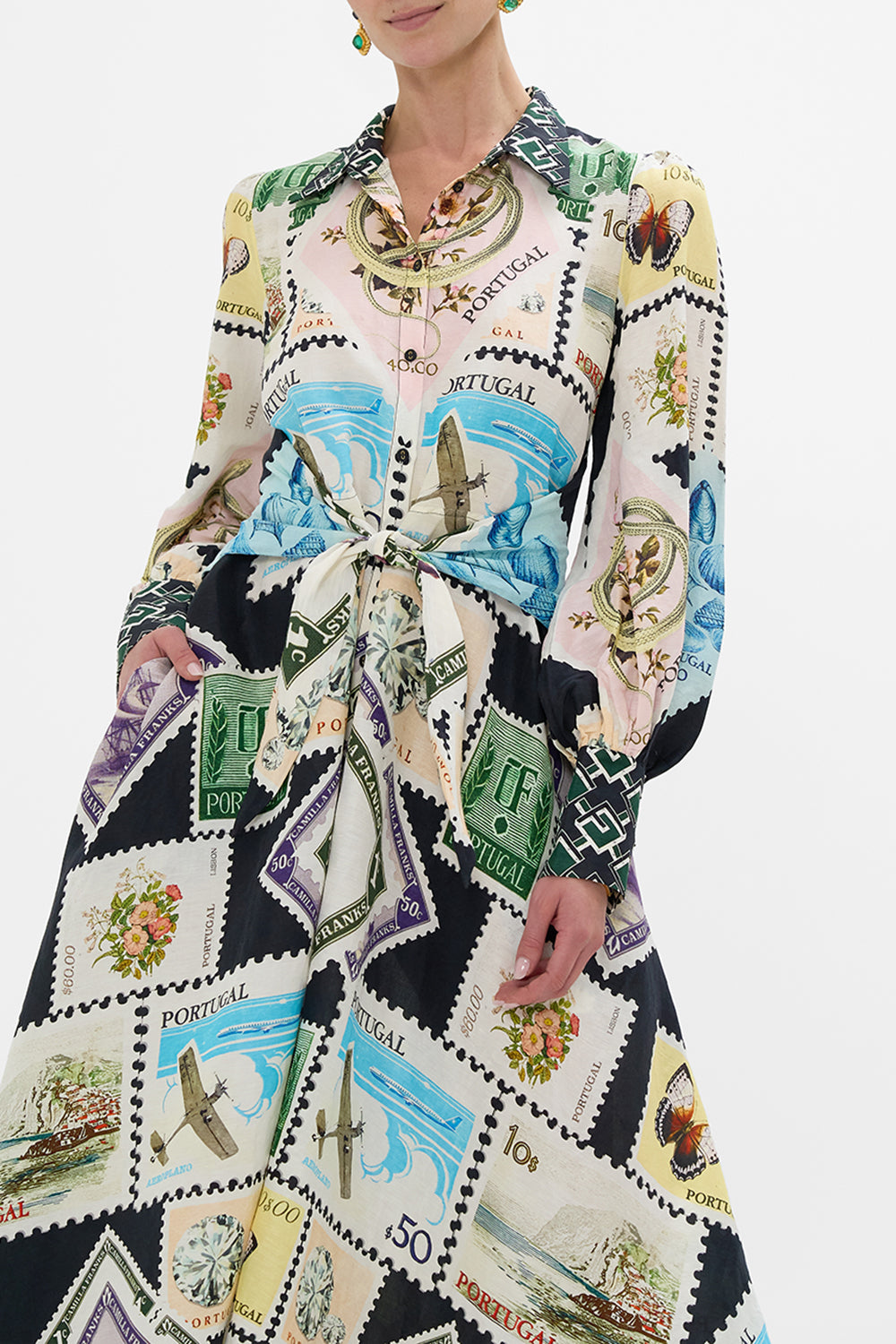 WAIST TIE SHIRT DRESS MY PORTO PEN PAL