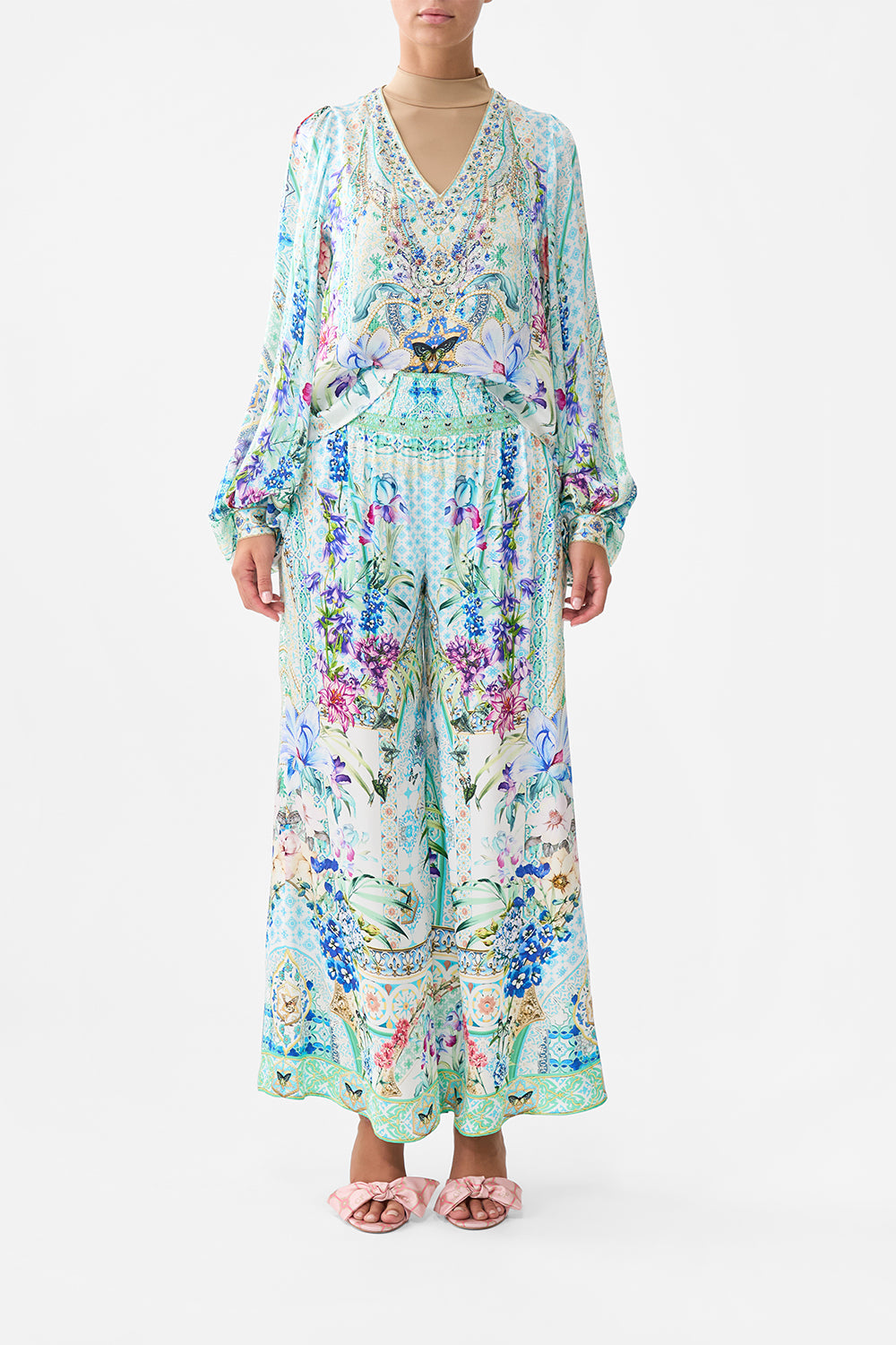 SHIRRED WAIST PANT SUNRISE IN SINTRA