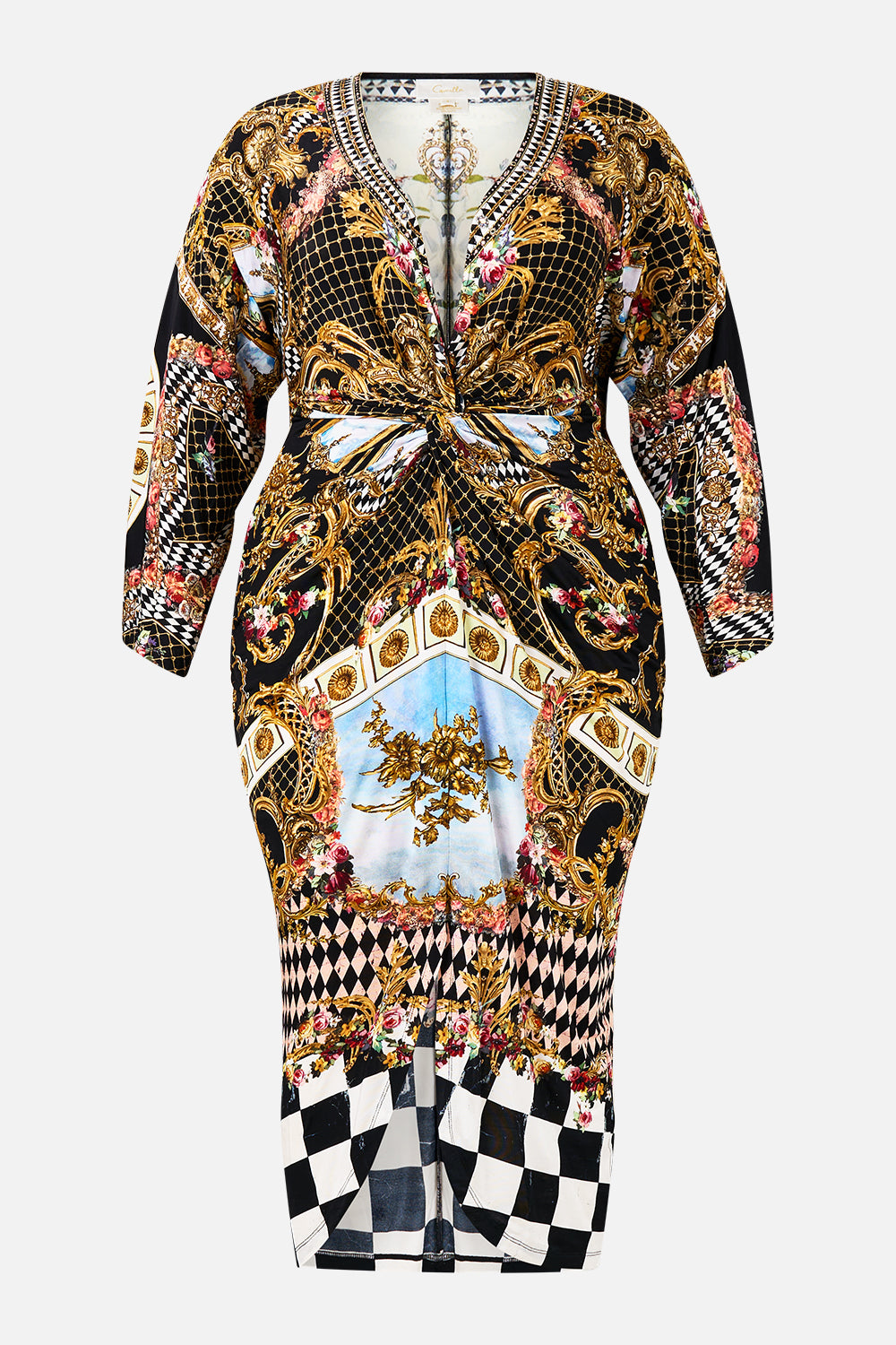 LONG SPLIT FRONT TWIST DRESS MONARCHY MANIA