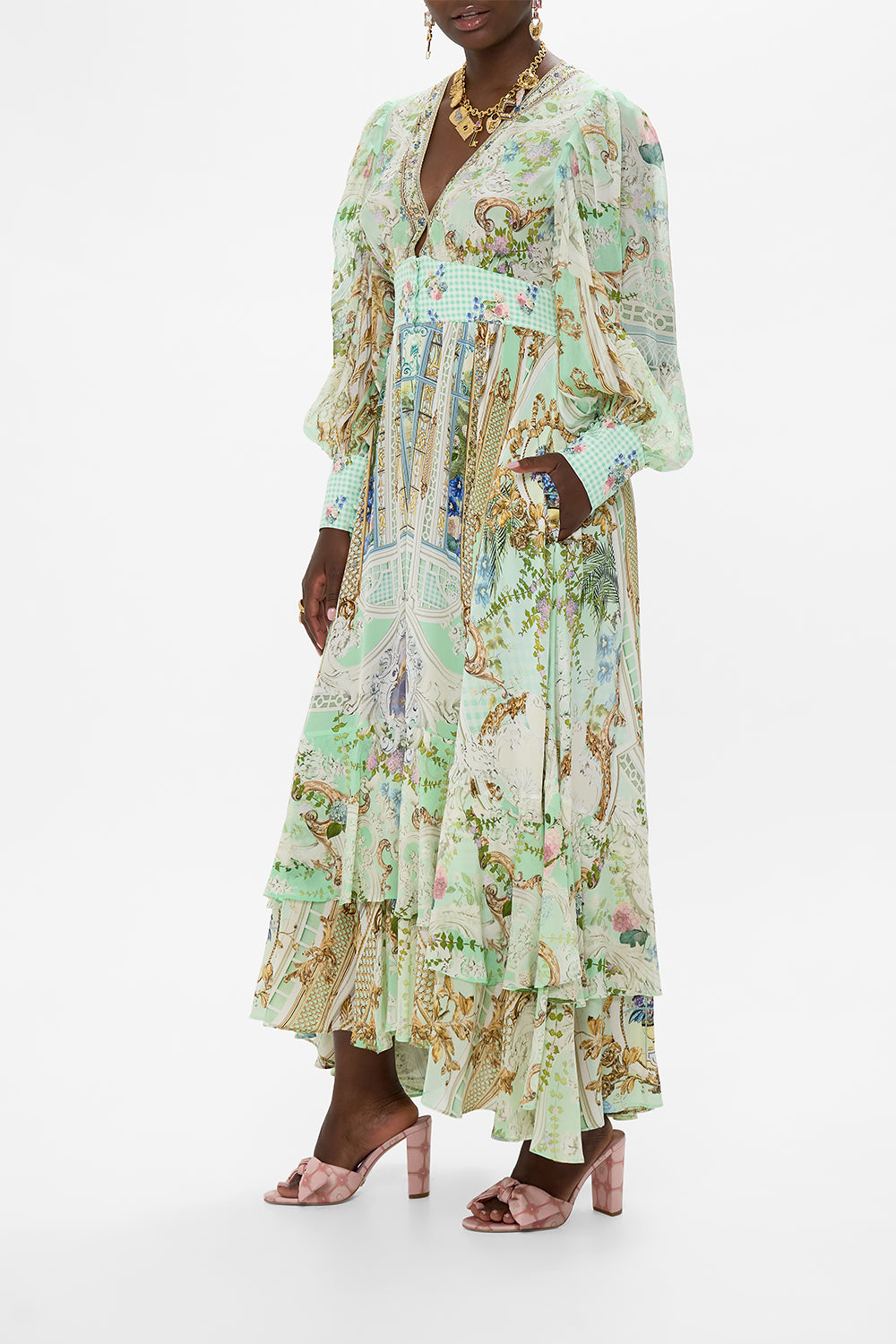 LONG BUTTON FRONT DRESS PESTANA PANORAMA