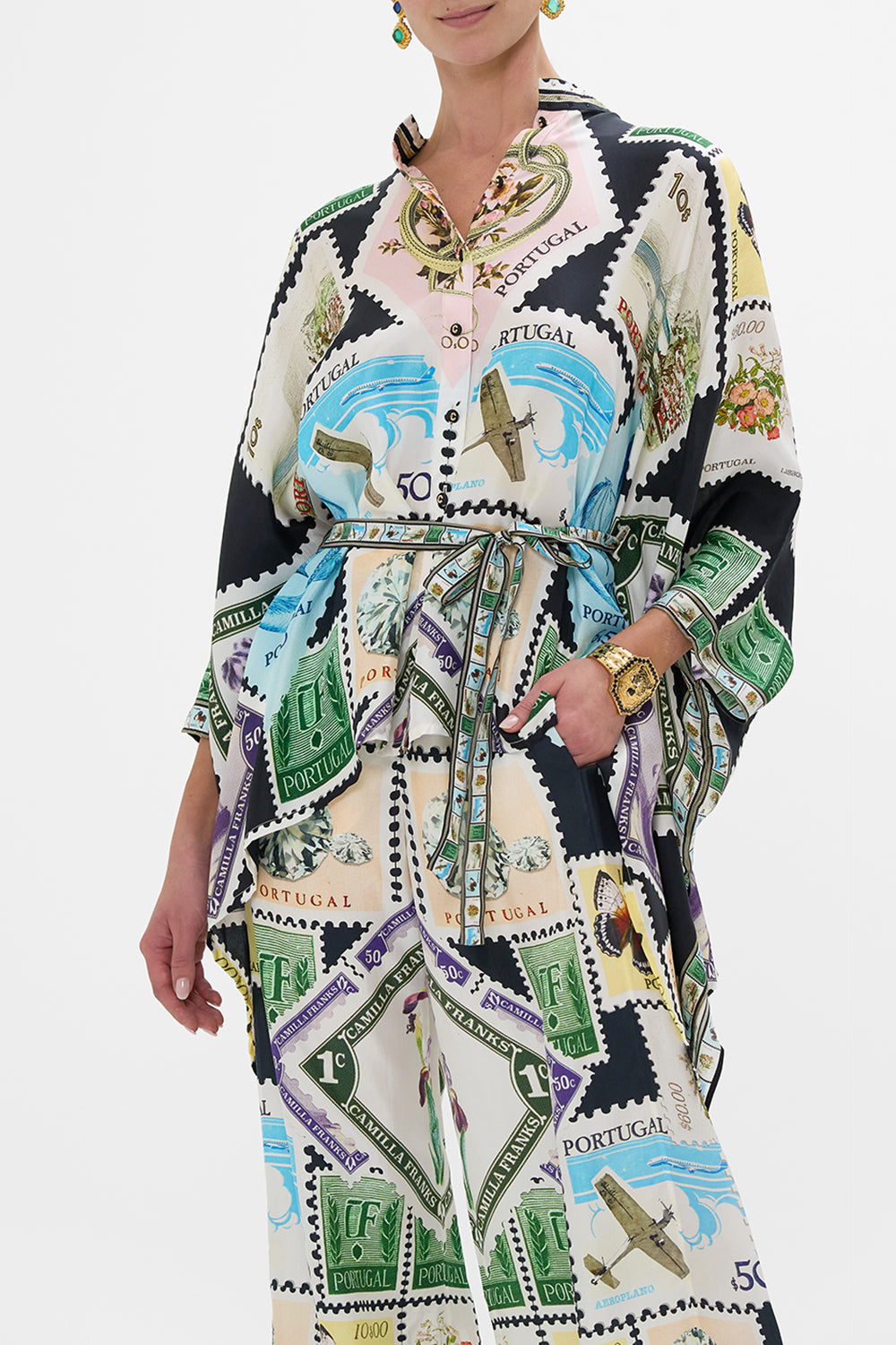 BUTTON THROUGH SCARF BLOUSE MY PORTO PEN PAL