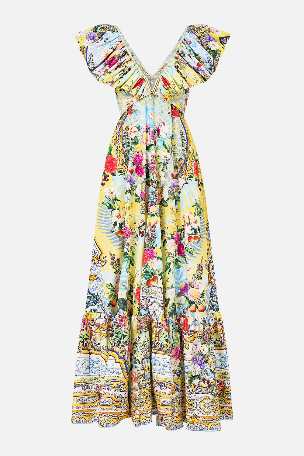 FRILL NECK DRESS WITH HARDWARE FLOR FANTÁSTICA