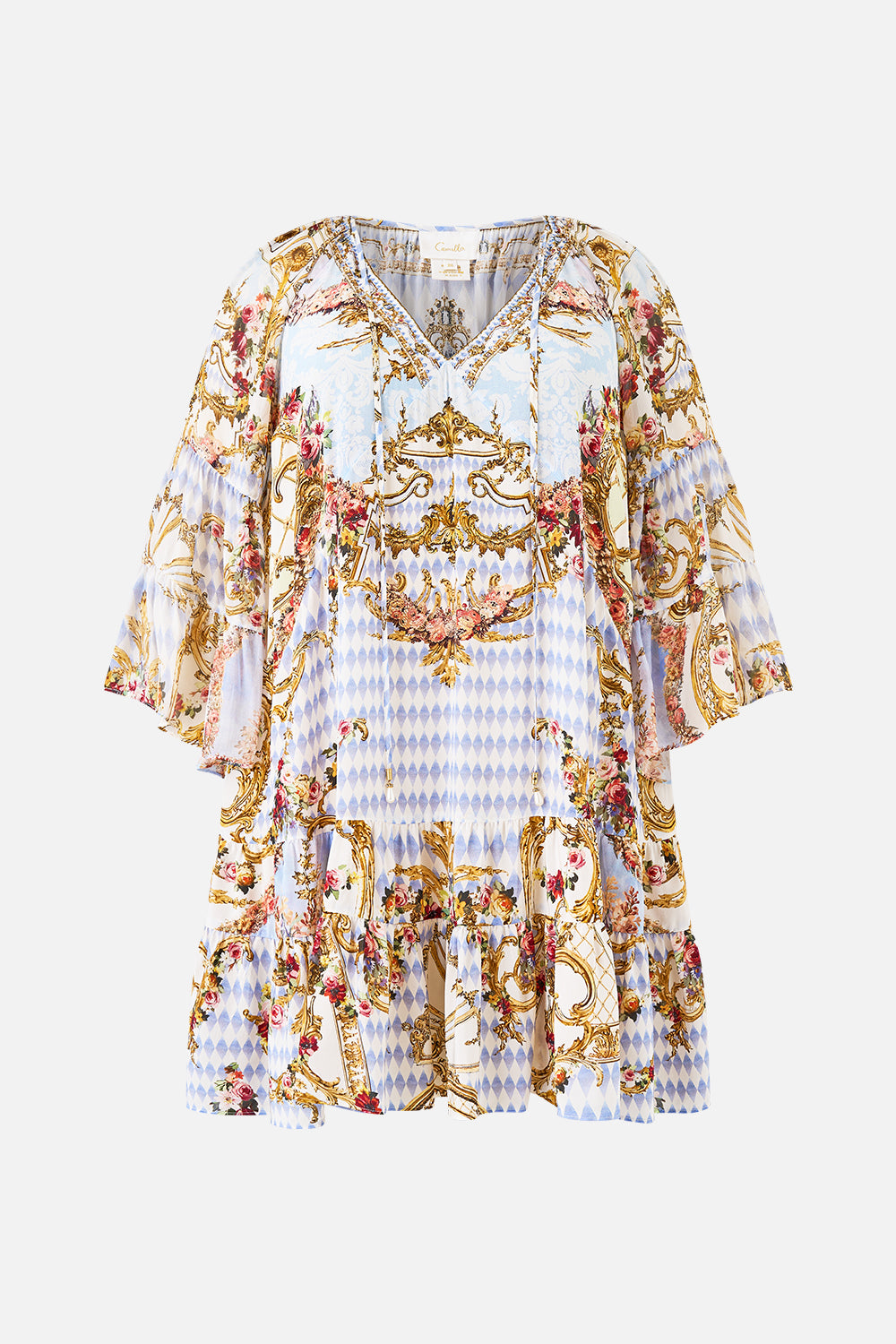 A-LINE GATHERED PANEL DRESS THRONE GAMES