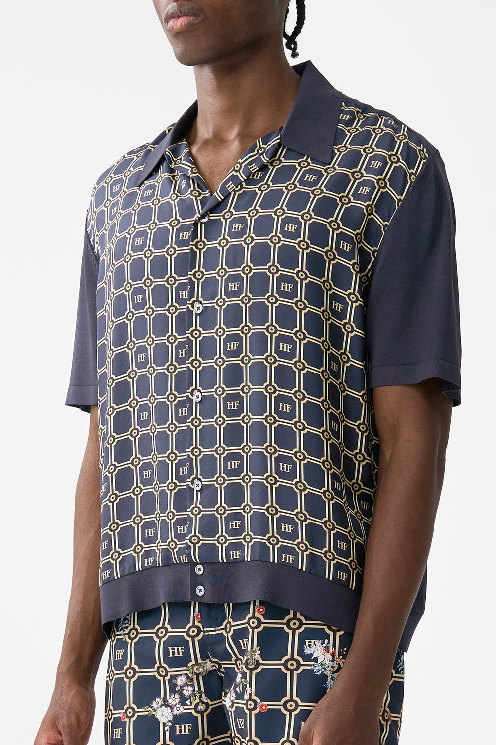 KNIT SLEEVE SILK SHIRT PALACIO POETRY