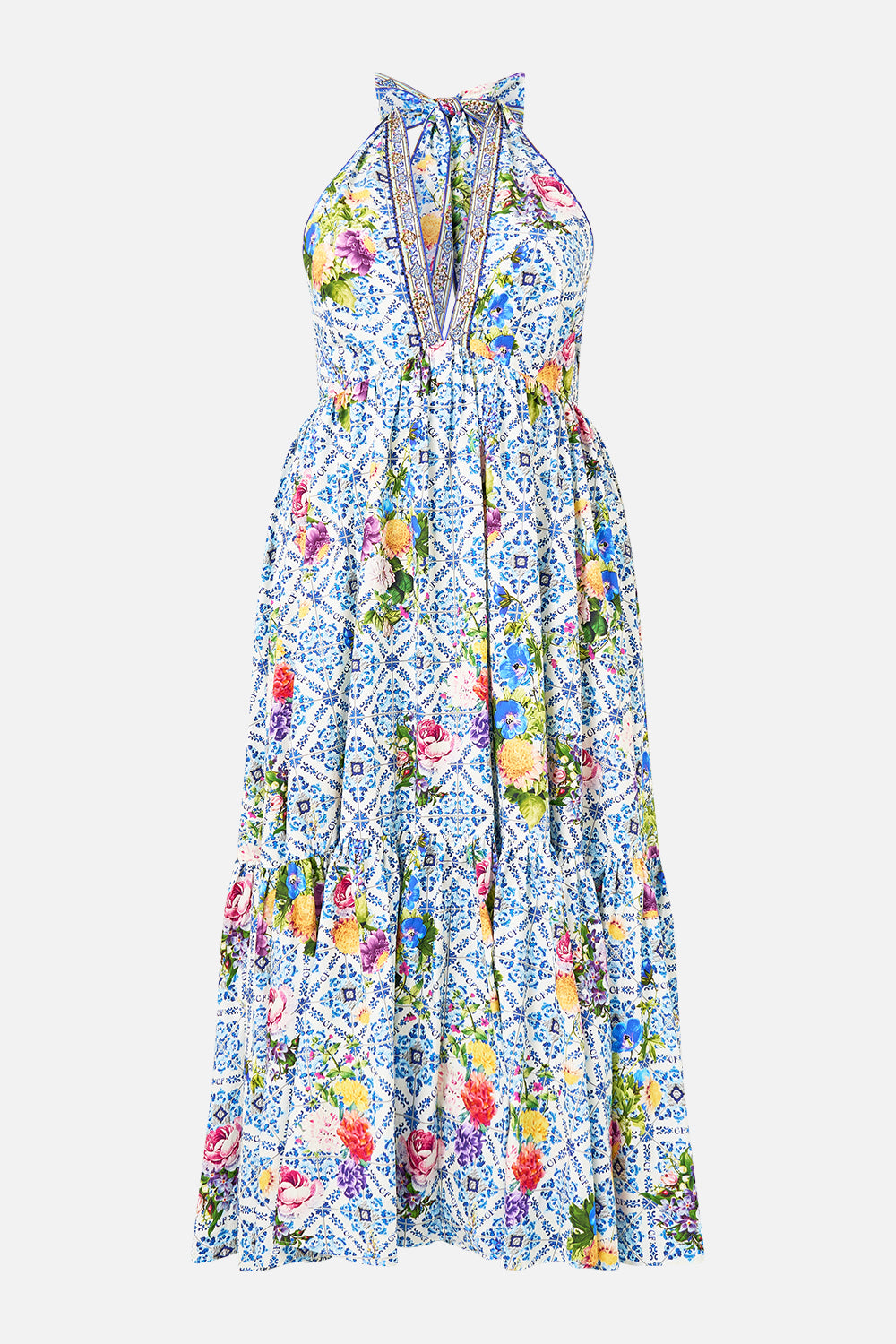 RUFFLE HEM HALTER DRESS WALL TO WALL WONDERS