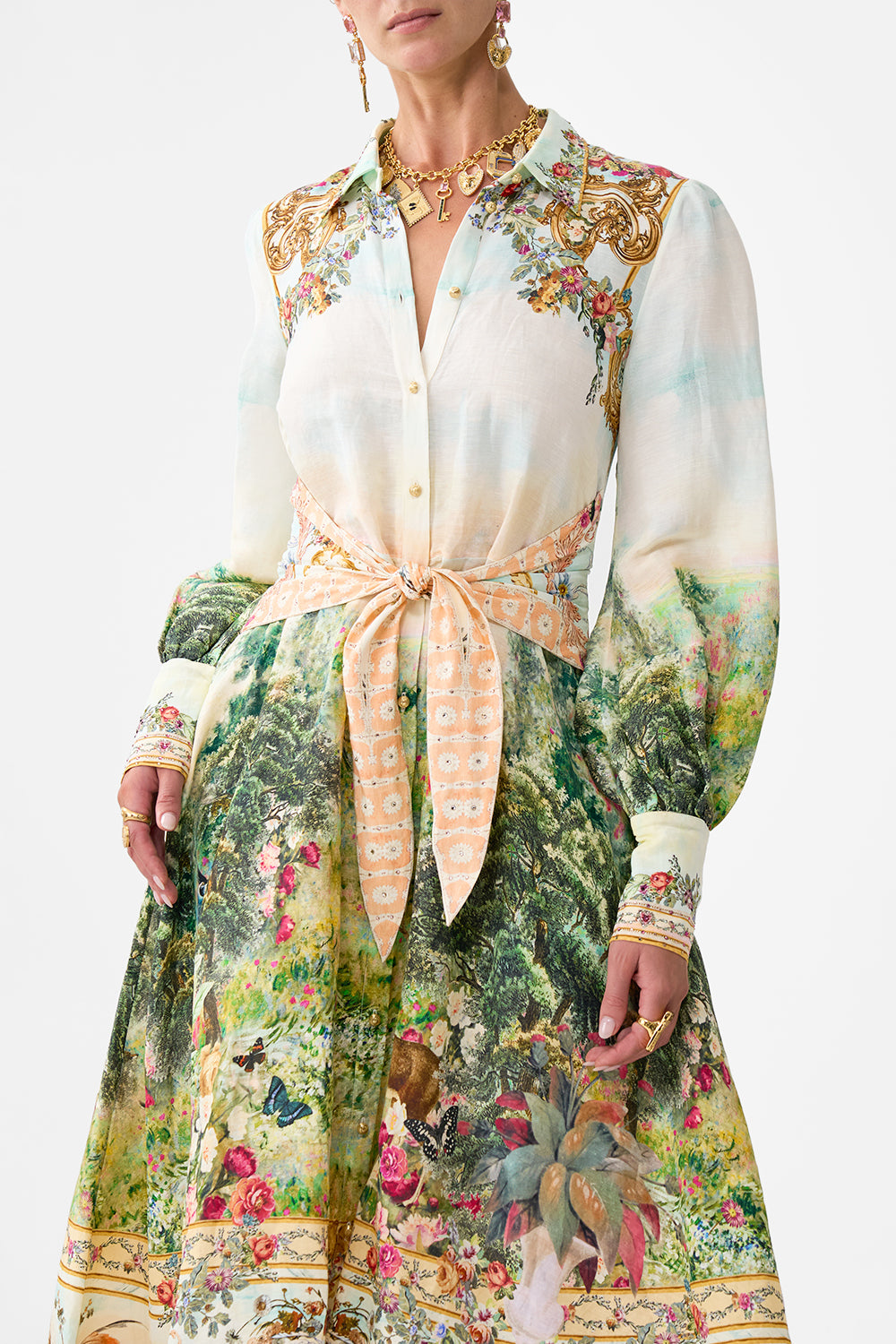 WAIST TIE SHIRT DRESS ARCHES OF AMOR