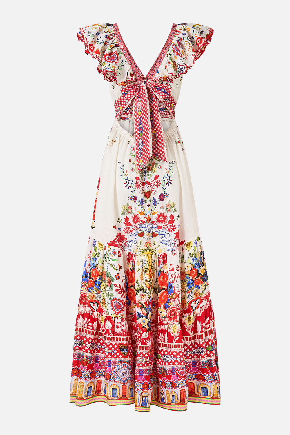 TIERED DRESS WITH NECK FRILL FAITH, LUCK & JUSTICE