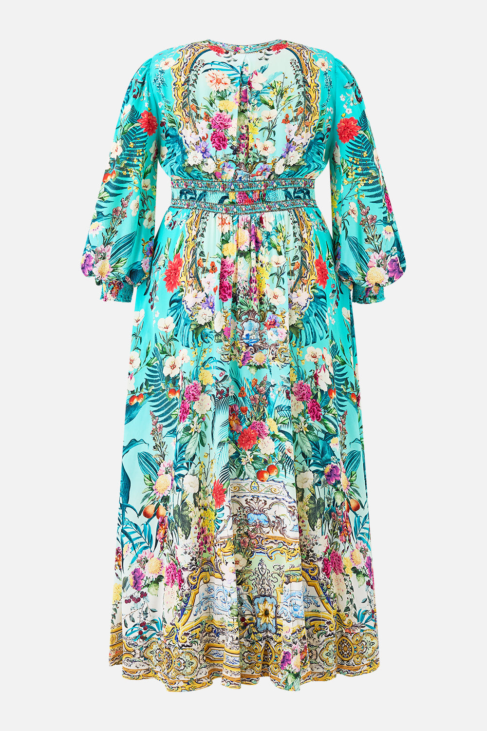 BUTTON DRESS WITH SHAPED WAISTBAND GARDENS OF QUELUZ