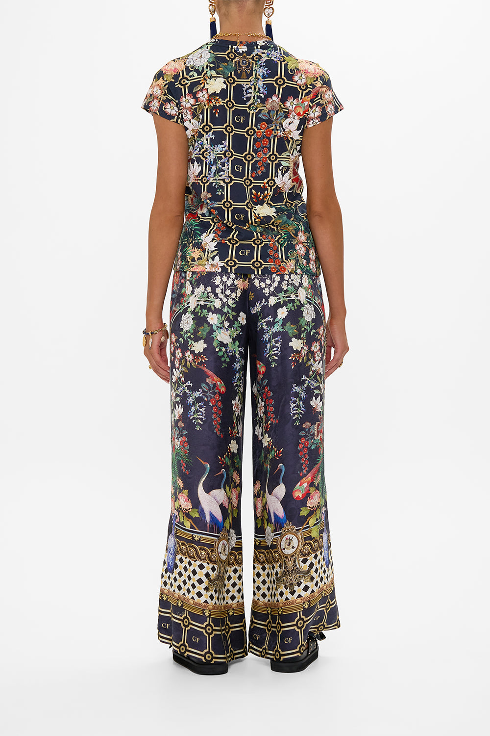 SLIM FIT ROUND NECK T-SHIRT - MULTI PALACIO POETRY