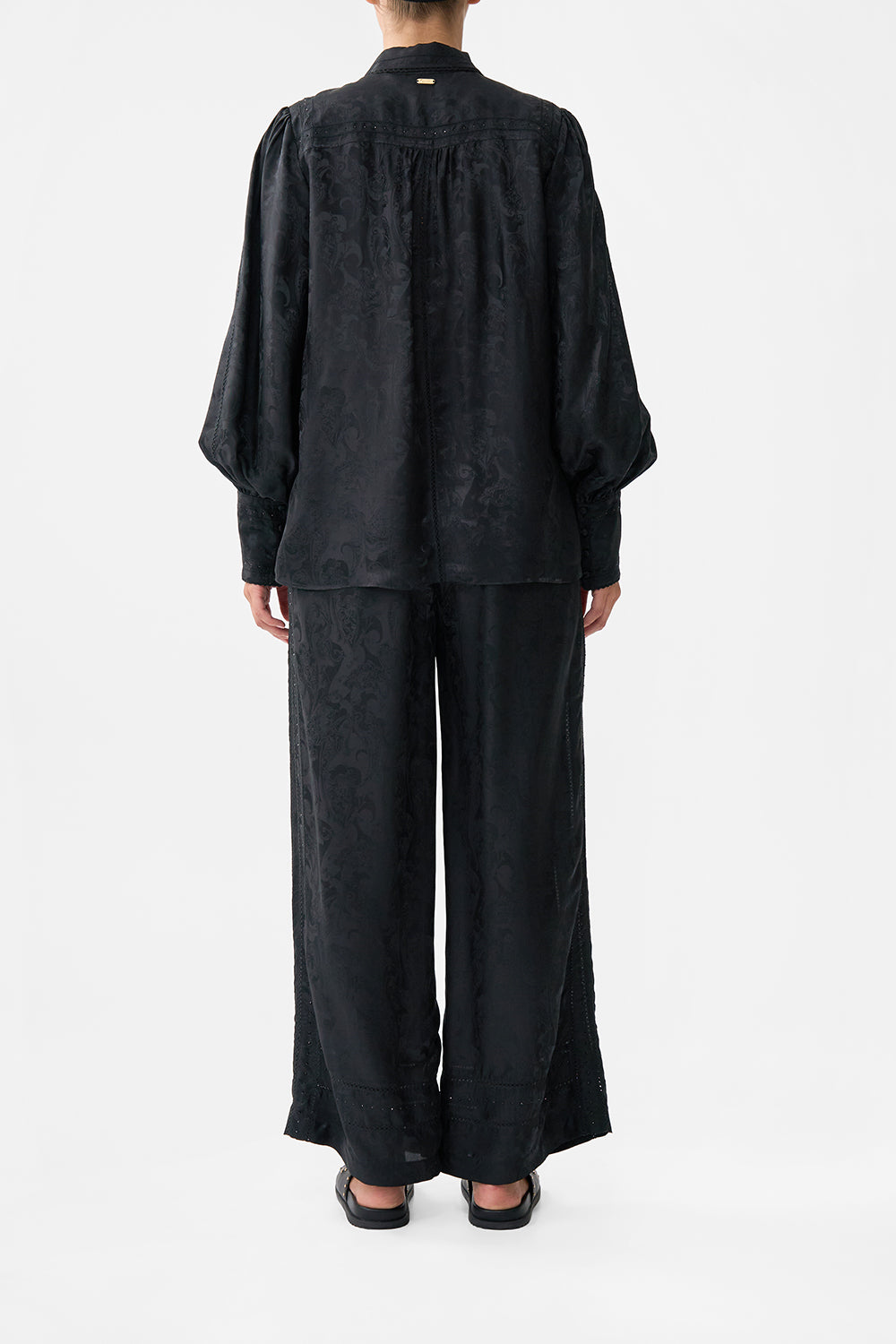 BUTTON THROUGH BLOUSON SLEEVE BLOUSE MONARCHY MANIA