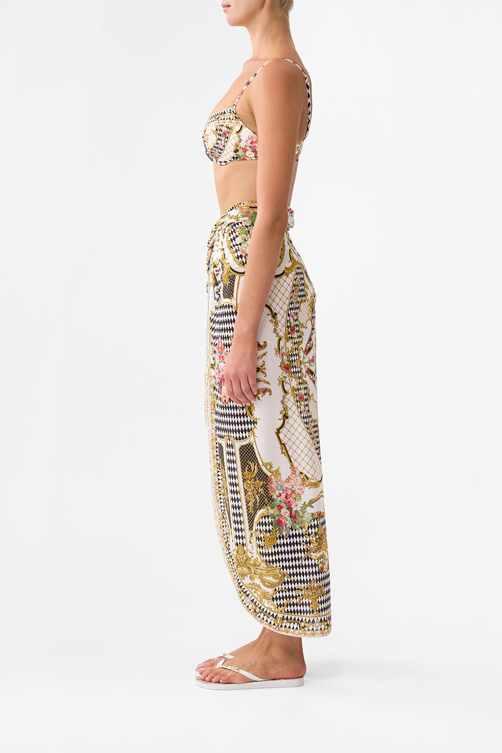 TWIST FRONT LONG SARONG ROCOCO GLOW