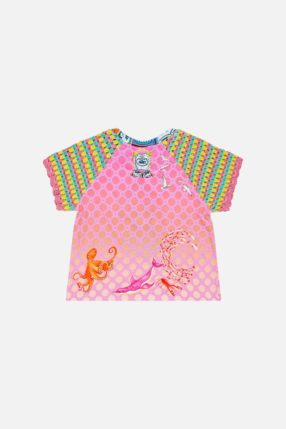 KIDS RAGLAN TEE 4-10 SALTY SPLENDOUR