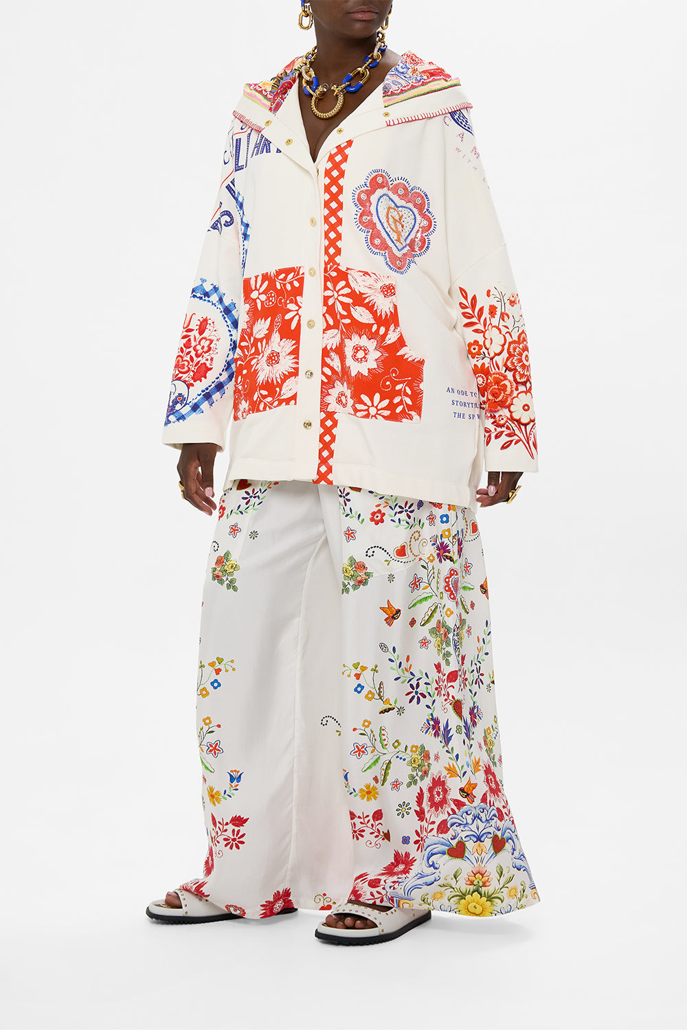 HOODIE JACKET WITH POCKETS FAITH, LUCK & JUSTICE