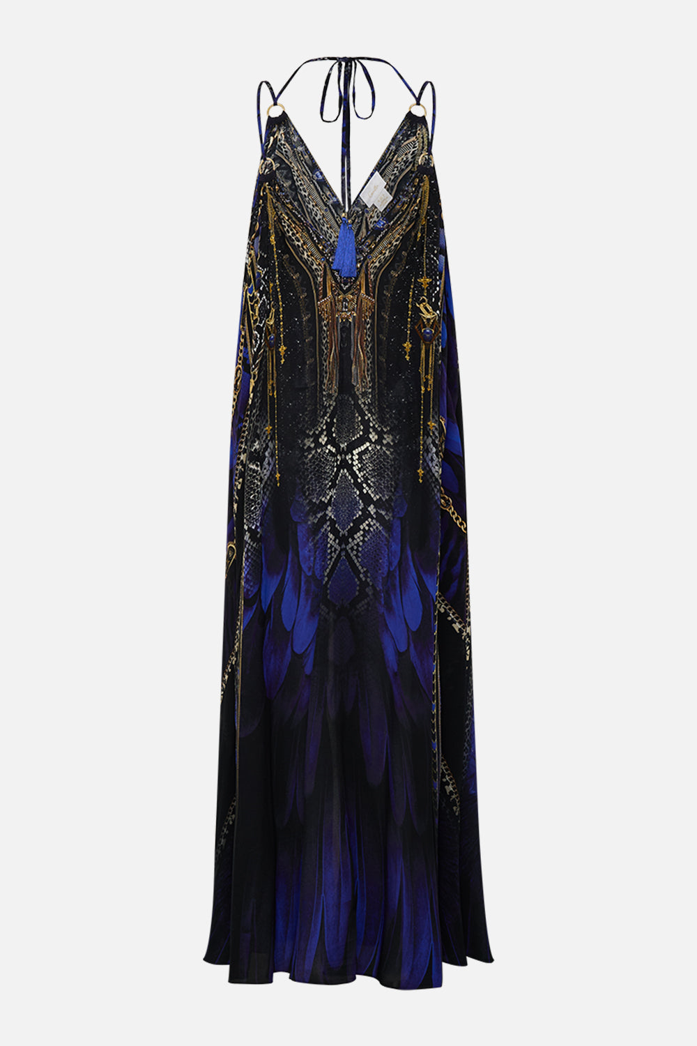 CAMILLA Ring Detail Strap Dress in Other Side of the Oasis print.