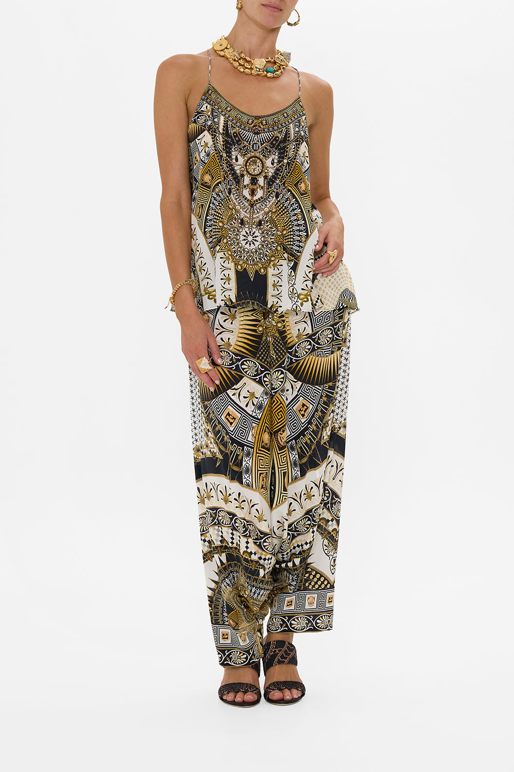 CAMILLA Harem Pants in Temples Of Dendara print