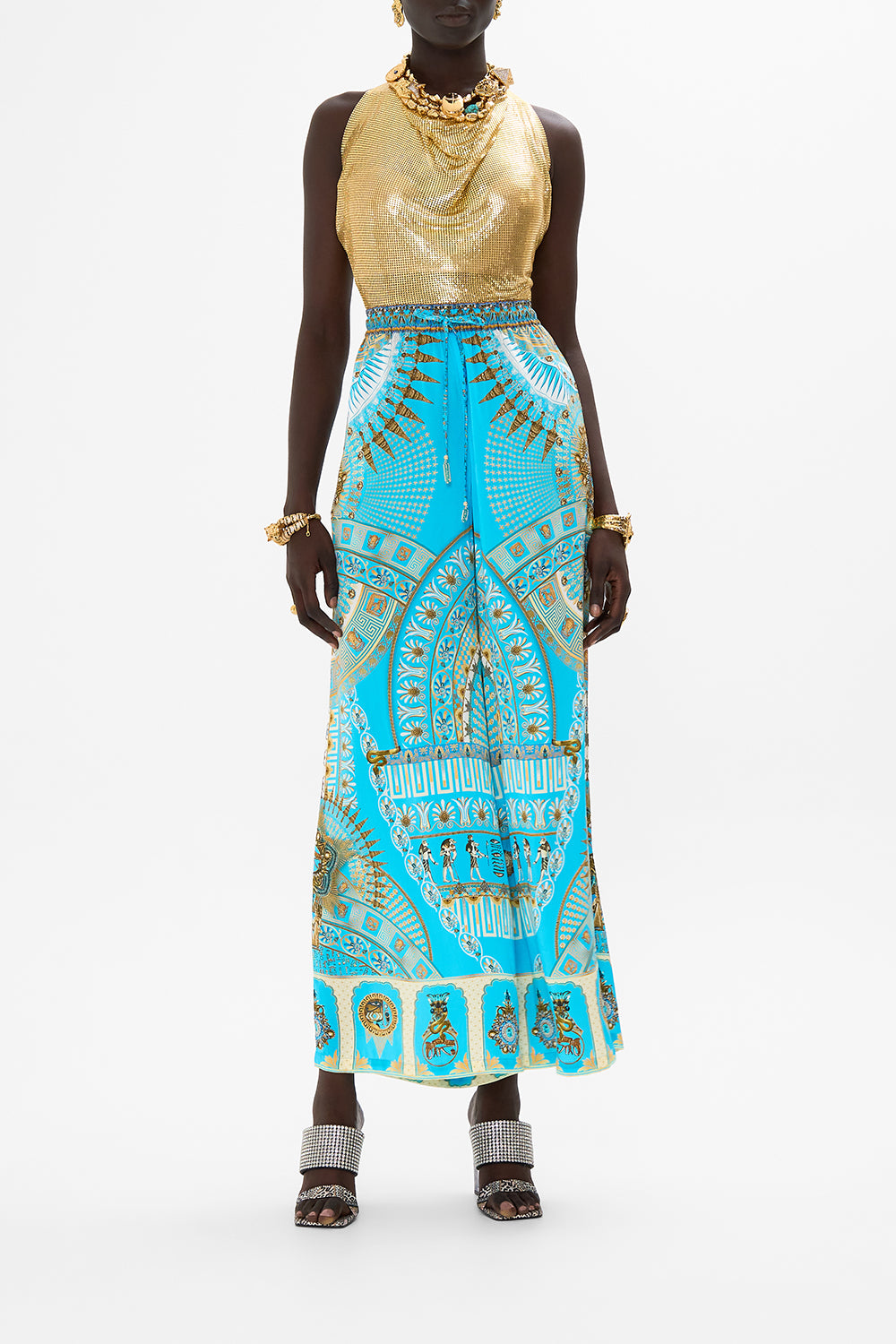 CAMILLA Lounge Pant in Temple of Light Print.