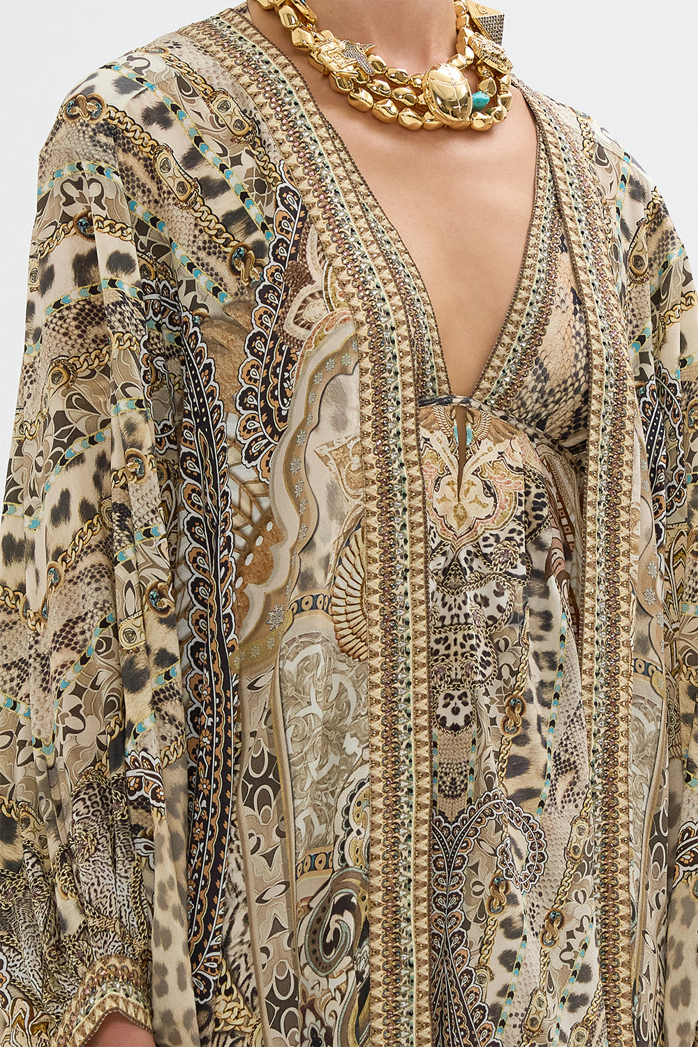 CAMILLA Dramatic Sleeve Cocoon Layer in The Throne Room print