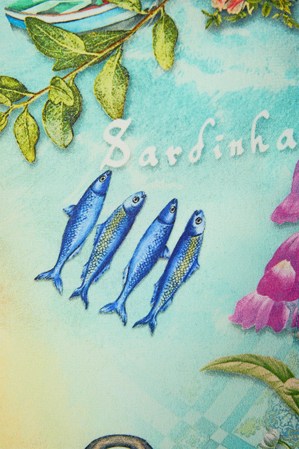 The CAMILLA Button Front Halter Playsuit in our Just Coasting print.