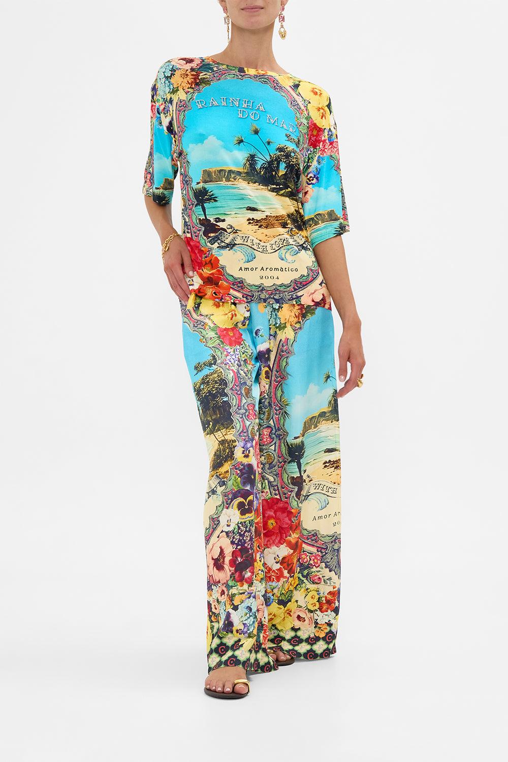 The CAMILLA Straight Leg Pant in our Bathing Bombshell print.