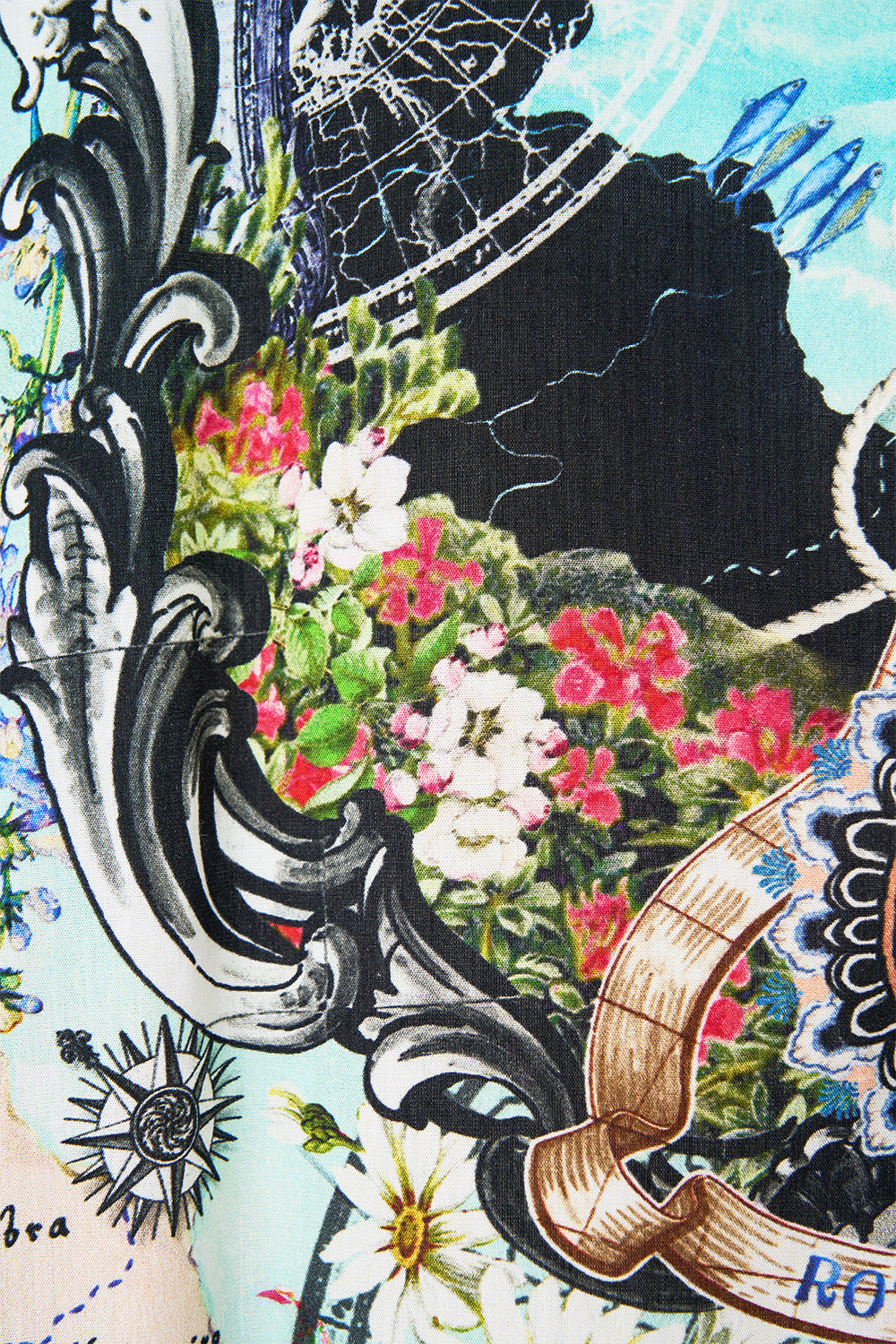 The CAMILLA Long Sleeve Oversized Shirt in our Folk Afloat print.