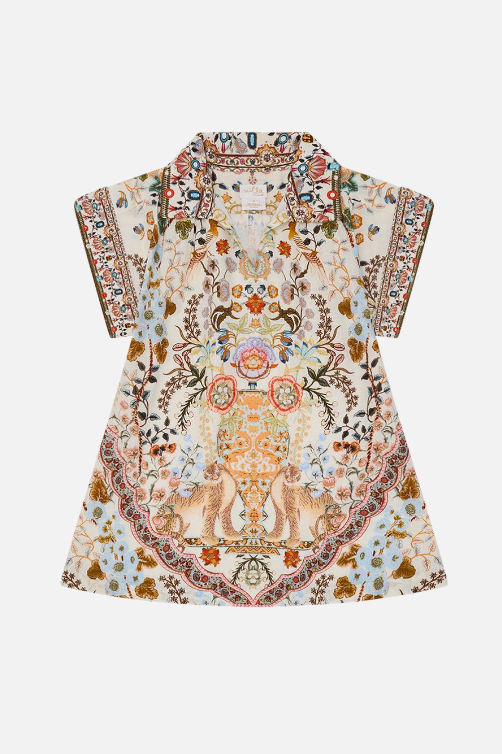 Milla By CAMILLA Kids Mini Shirt Dress 12-14 in Honour of Heirlooms print
