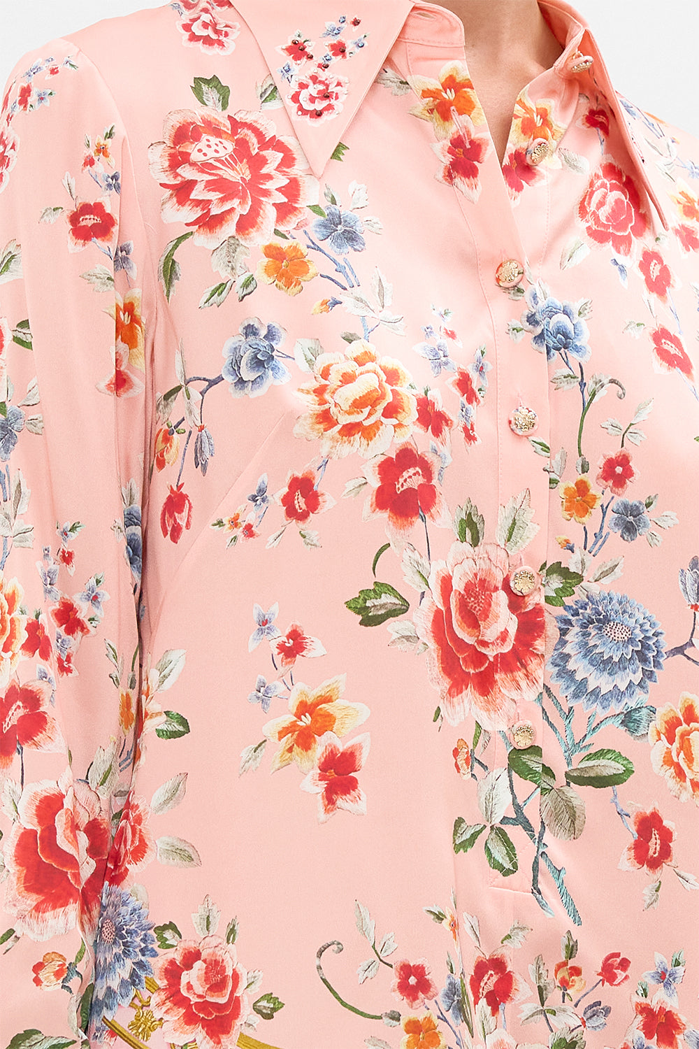 The CAMILLA Mini Shirt Dress in our Majestic Milla print.