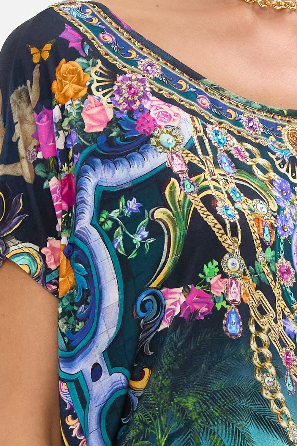 The CAMILLA Loose Fit Tee in our Basked In Baroque print.