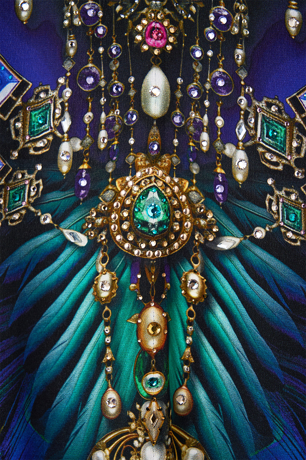 The CAMILLA V-Neck Flared Sleeve Mini Dress in our Dominican Decadence print.