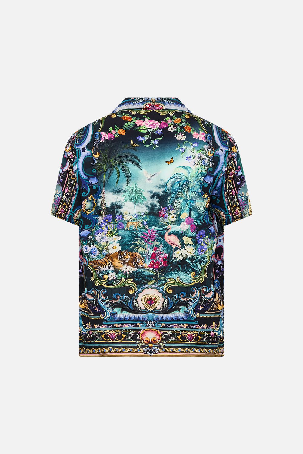 The CAMILLA Short Sleeve Camp Collared Shirt in our Basked In Baroque print.