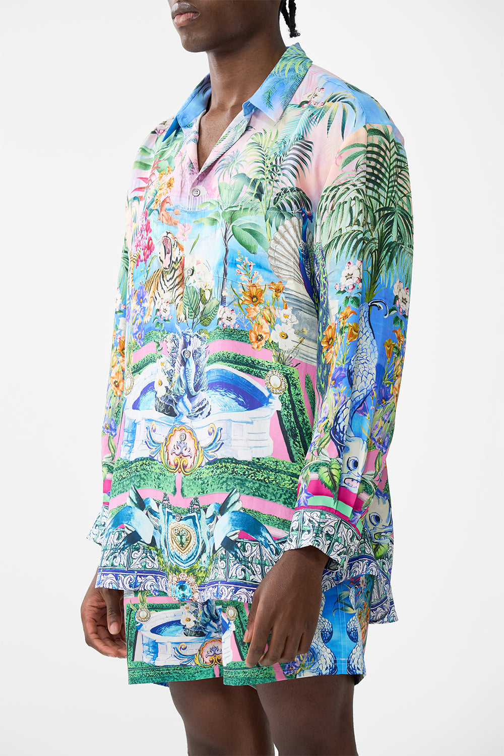 The CAMILLA Long Sleeve Oversized Shirt in our Spirit Of Santa Maria print.