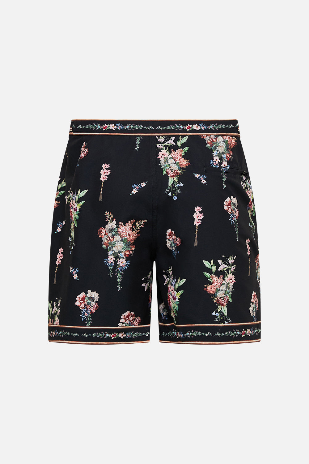 The CAMILLA Mid Length Boardshort With Fixed Waist in our Noble Endeavours print.