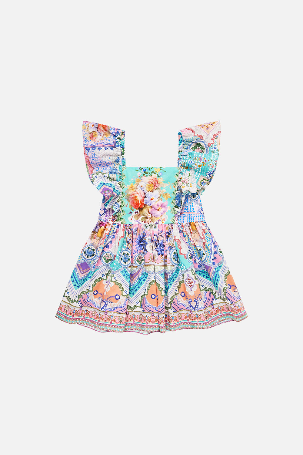 BABIES FLARED DRESS WITH FRILL SHOULDER CROCHET ALL DAY